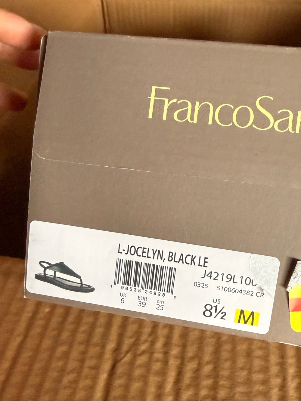 Franco Sarto Jocelyn Black Sandal - Picture 7 of 7